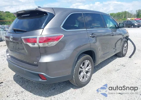 2014 Toyota Highlander Le Plus V6 z USA, uszkodzony, nr VIN 5TDZKRFH4ES012739